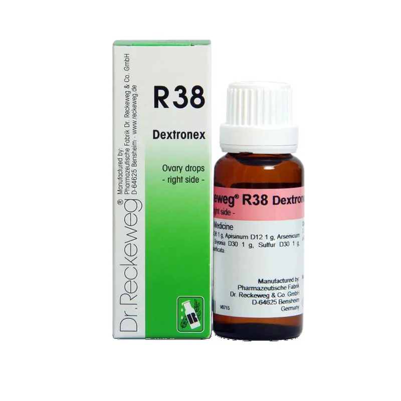 R38 Ovary Drops (right side) by Dr. Reckeweg, 22ml pack