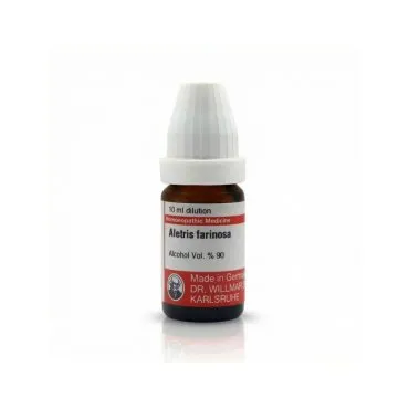 Aletris Farinosa 10ml homeopathic dilutions and mother tincture bottle or pack on white background