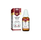 BM Calculi Renal Drops homeopathic drops on a pure white background