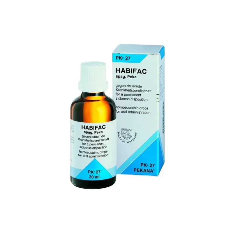 Pekana PK 27 HABIFAC Drops, 30 ml homeopathic drops, original product packaging