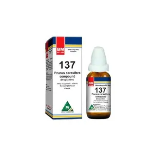 BM 137 Drops homeopathic drops on a pure white background