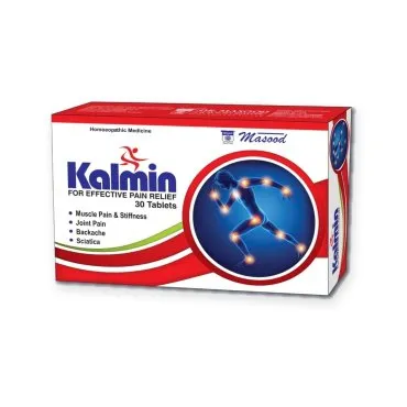 Kalmin Tablets by Dr. Masood, original product packaging on a white background
