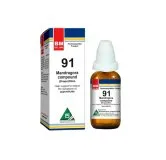 BM 91 Drops homeopathic drops on a pure white background