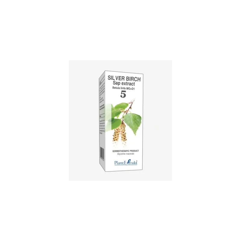 Silver Birch Sap Extract product packaging on a white background
