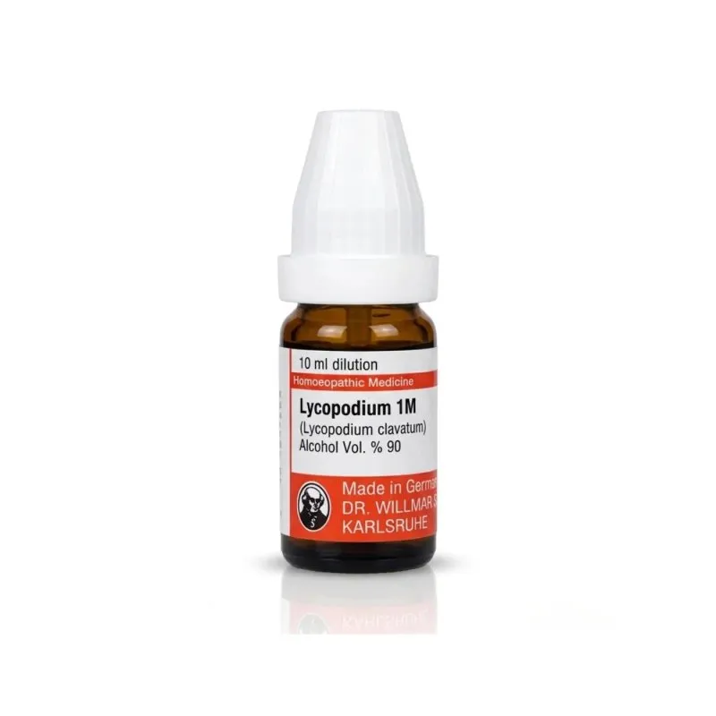 Lycopodium Clavatum 10ml homeopathic dilutions and mother tincture bottle or pack on white background