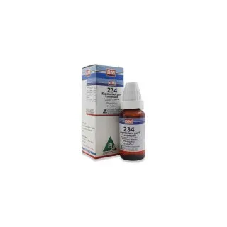 BM 234 Drops homeopathic drops on a pure white background