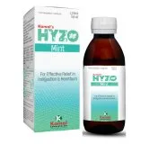 Hyzo Mint Syrup 120 ml, Kamal Laboratories product pack on a white background