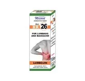 Dr. Masood HR-26 Lumbojin homeopathic drops 20 ml product package on a white background