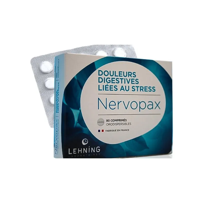 Nervopax 80 tablets Tablets by Lehning Laboratories, product package on white background