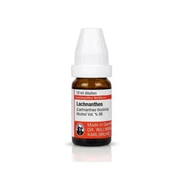 Lachnanthes Tinctoria 10ml homeopathic dilutions and mother tincture bottle or pack on white background