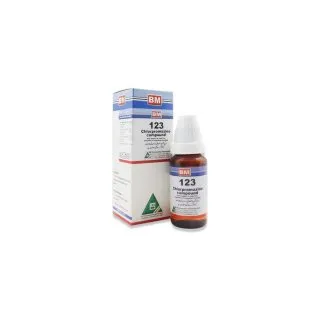 BM 123 Homeopathic Product homeopathic product by BM Homoeopathic Pharmaceuticals on a pure white background