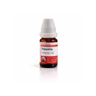 Ratanhia 10ml homeopathic dilutions and mother tincture bottle or pack on white background