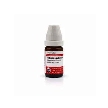 Berberis Aquif 10ml homeopathic dilutions and mother tincture bottle or pack on white background