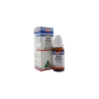 BM 243 Drops homeopathic drops on a pure white background