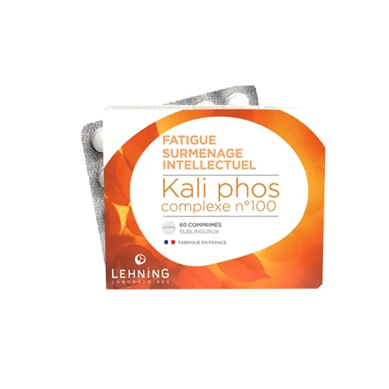 L-100 Kali Phos Complex 60 tablets Tablets by Lehning Laboratories, product package on white background