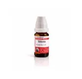 Silicea 10ml liquid homeopathic dilution bottle or pack on white background
