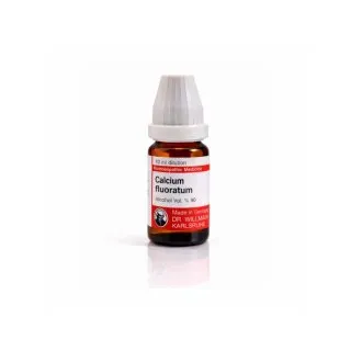 Calcium Fluoratum 10ml liquid homeopathic dilution bottle or pack on white background