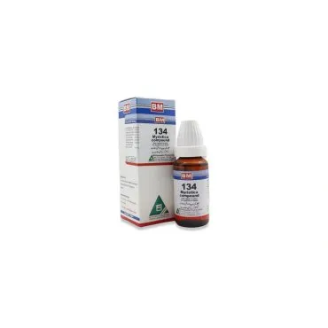 BM 134 Drops homeopathic drops by BM Homoeopathic Pharmaceuticals on a pure white background