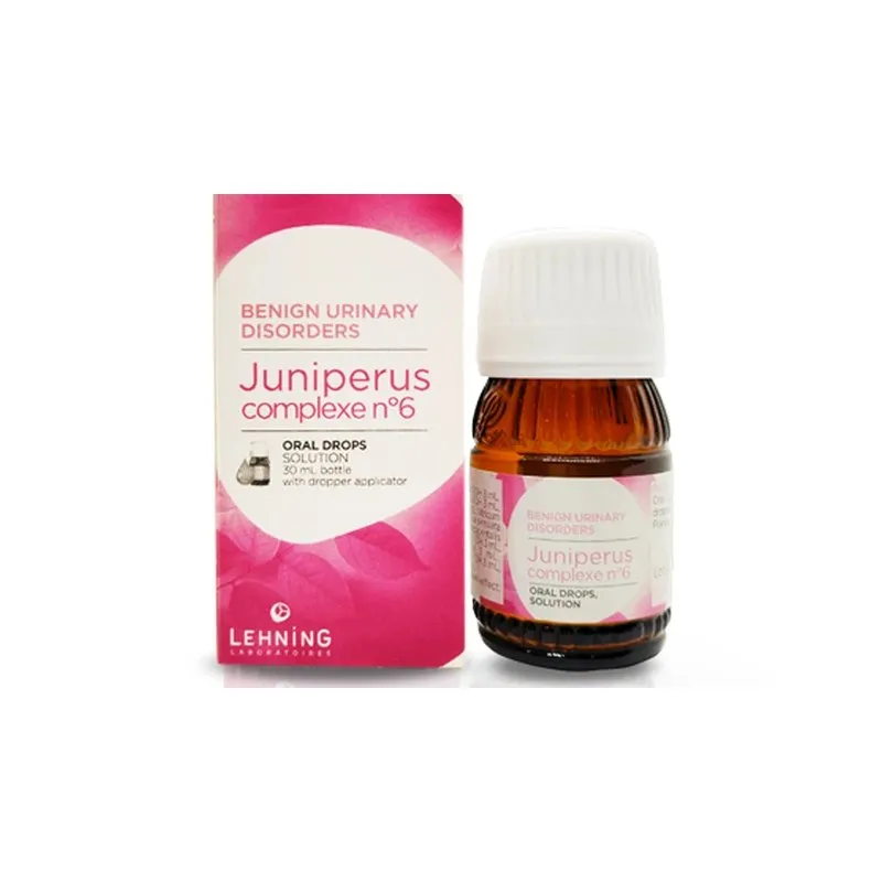 L-6 Juniperus Complex 30 ml Drops by Lehning Laboratories, product package on white background
