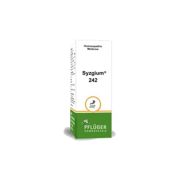 Syzygium 242 by Pflüger, product carton centered on a white background