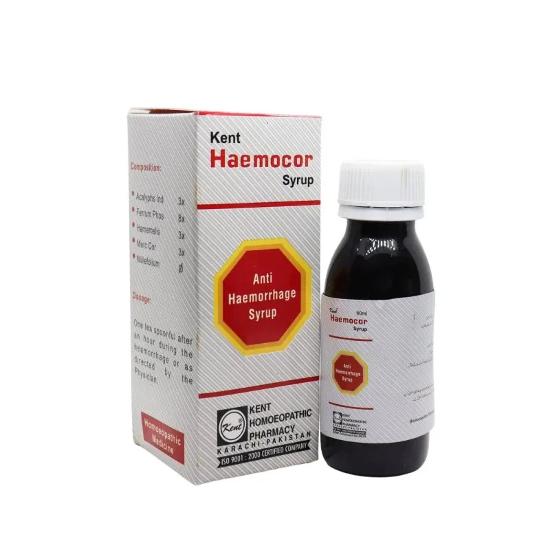 Haemocor Syrup product packaging