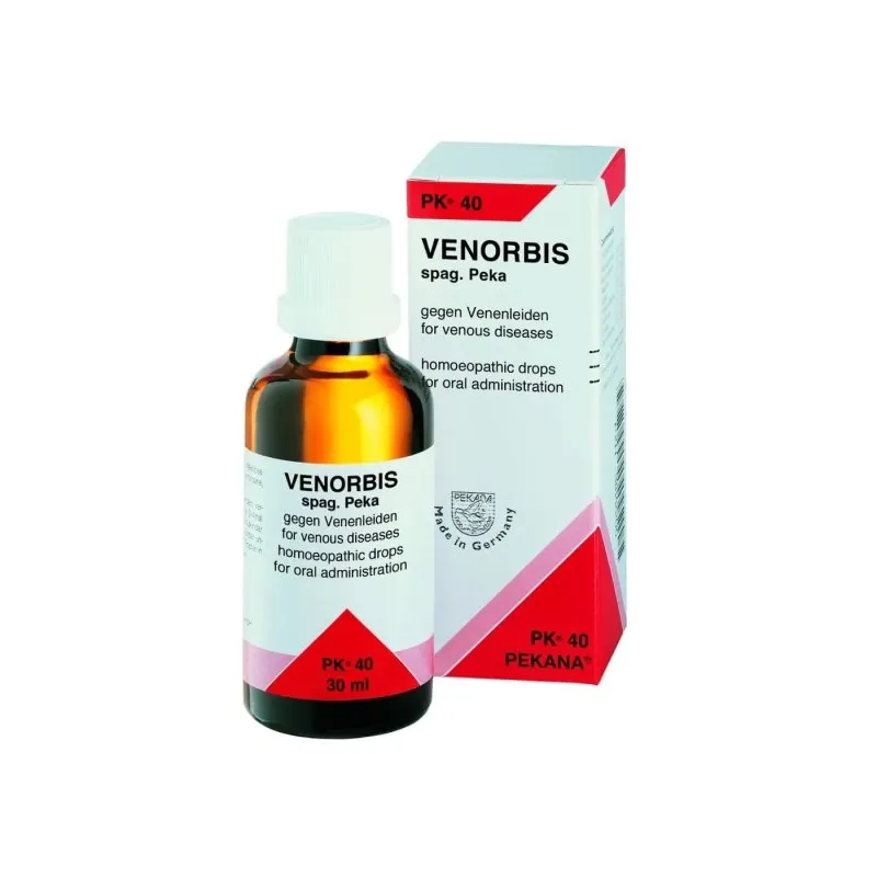 Pekana PK 40 VESTABIL (VENORBIS) Drops, 30 ml homeopathic drops, original product packaging
