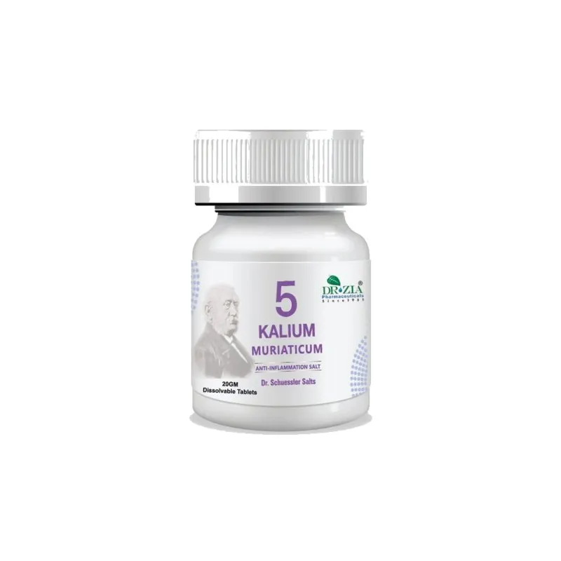 Kalium Muriaticum by Dr Zia Pharma, product pack centered on a white background