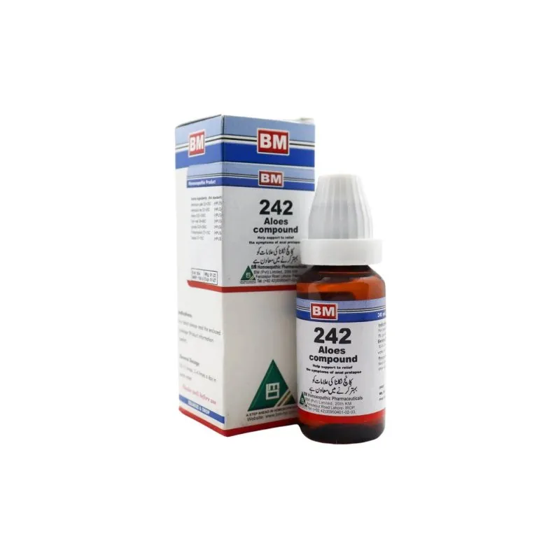 BM 242 Drops homeopathic drops on a pure white background