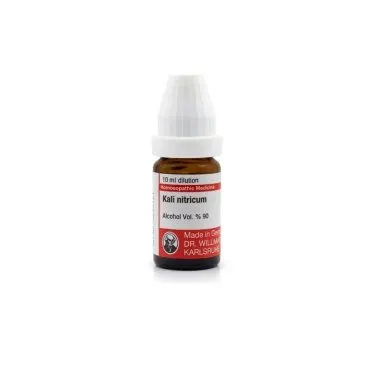 Kali Nitricum 10ml liquid homeopathic dilution bottle or pack on white background