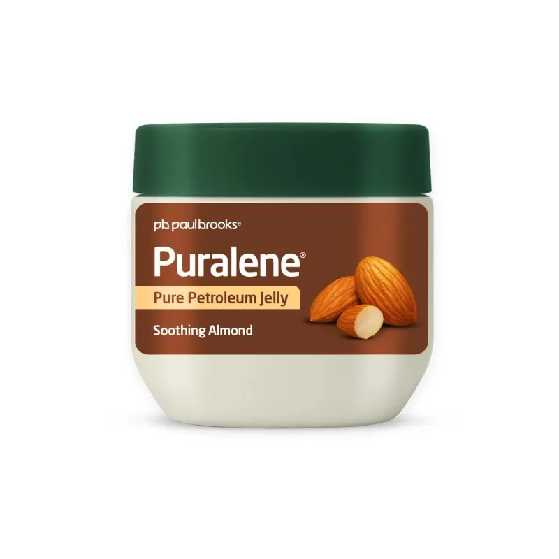 Puralene Petroleum Jelly Almond by Paul Brooks, product pack on a white background