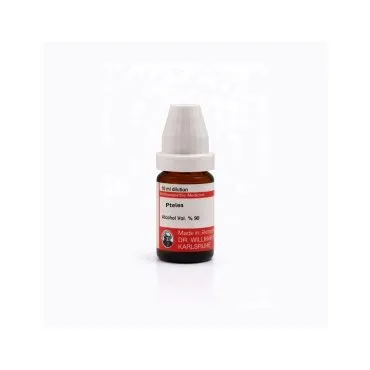 Ptelea 10ml liquid homeopathic dilution bottle or pack on white background