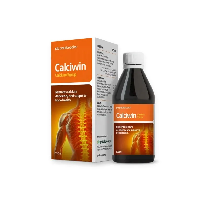 Calciwin Syrup by Paul Brooks, product pack on a white background