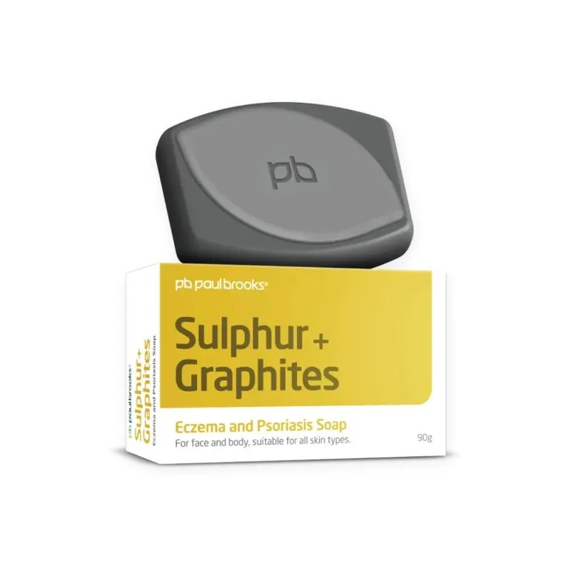Sulphur + Graphites Soap by Paul Brooks, product pack on a white background