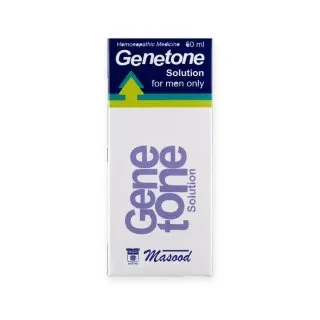 Genetone External Solution by Dr. Masood, original product packaging on a white background