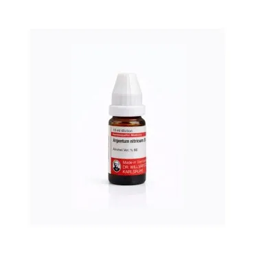 ARGENTUM NITRICUM 10ml liquid homeopathic dilution bottle or pack on white background
