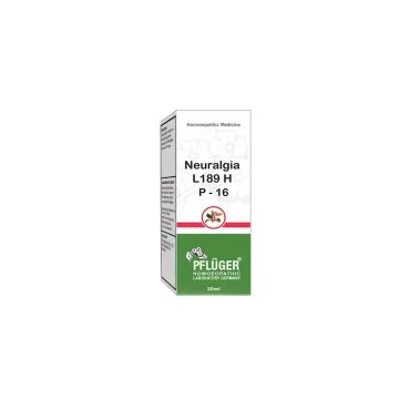 P-16 Neuralgia L189 H (Ratanhia) by Pflüger, product carton centered on a white background