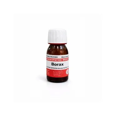 Borax homeopathic dilution bottle
