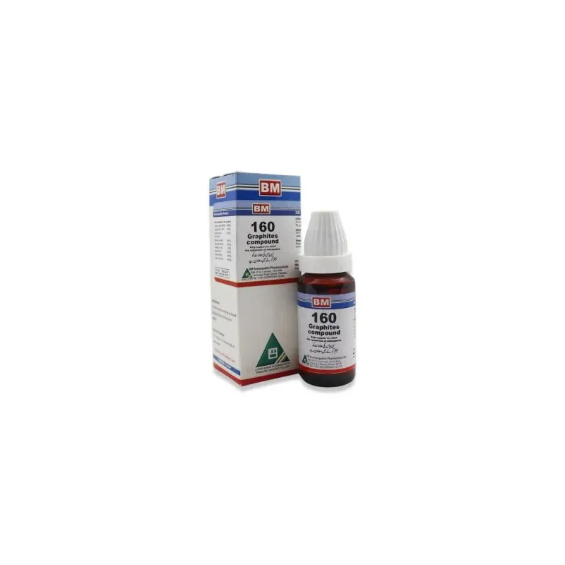 BM 160 Drops homeopathic drops by BM Homoeopathic Pharmaceuticals on a pure white background