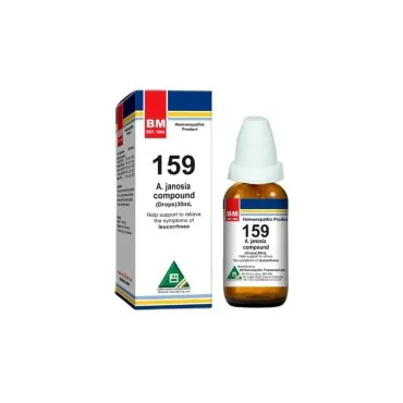 BM 159 Drops homeopathic drops on a pure white background