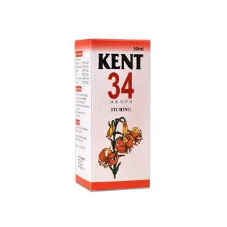 Kent 34 Itching Drops product packaging