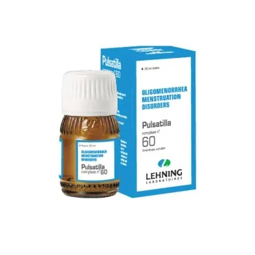 L-60 Pulsatilla Complex 30 ml Drops by Lehning Laboratories, product package on white background