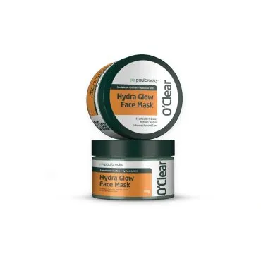 O'Clear Hydra Glow Face Mask by Paul Brooks, product pack on a white background