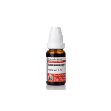 Scrophularia Nodosa 10ml homeopathic dilutions and mother tincture bottle or pack on white background