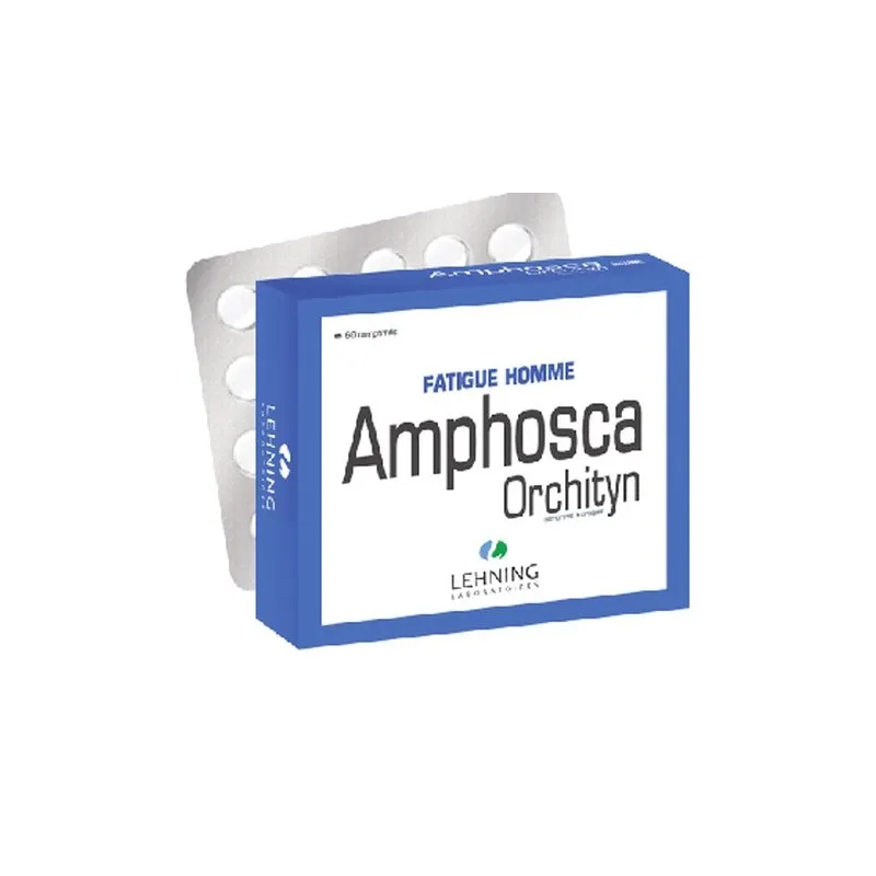 Amphosca Orchityn (Male) 60 tablets Tablets by Lehning Laboratories, product package on white background