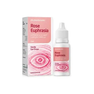 Rose Euphrasia Drops by Paul Brooks, product pack on a white background
