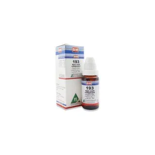 BM 193 Drops homeopathic drops by BM Homoeopathic Pharmaceuticals on a pure white background