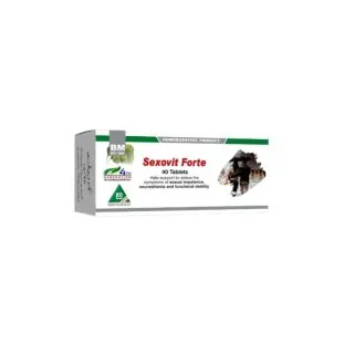 BM Sexovit Forte Tablets homeopathic tablets on a pure white background