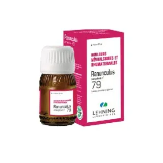 L-79 Ranunculus 30 ml Drops by Lehning Laboratories, product package on white background