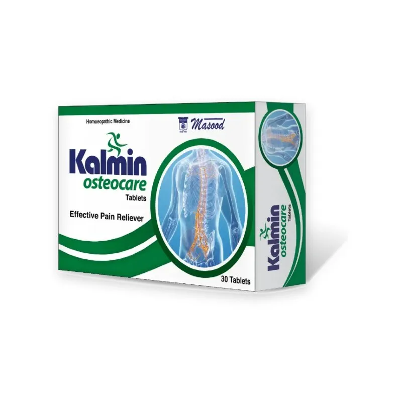 Kalmin Osteocare Tablets 30 Tablets by Dr. Masood, original product carton on a white background