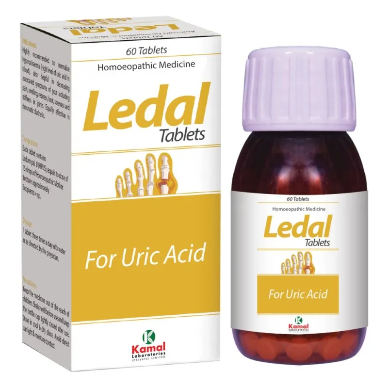 Ledal Tablets 60 tablets, Kamal Laboratories product pack on a white background